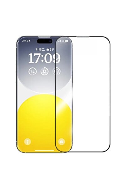 Ally Corning iPhone 15 Pro Max HD Tempered Full Koruma Cam Ekran Koruyucu SEFFAF