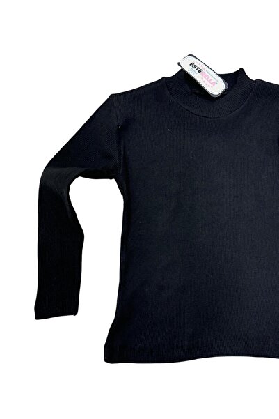 Esterella fitilli kaşkorse balıkçı yaka uzun kol body / düz renk kız-erkek body/ çocuk pamuklu body slim fit