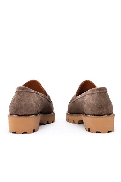 Gusse Γυναικεία Loafer Παπούτσια από Χακί Suede Δερμάτινα Adela 141209 -2