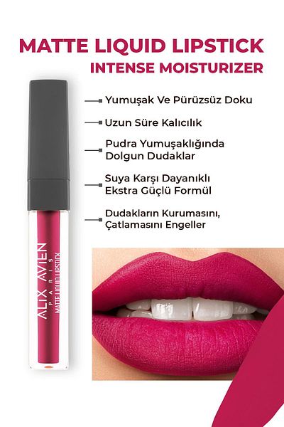 Alix Avien ALIX AVIEN MATTE LIQUID LIPSTICK 514 BRIGHT FUCHSIA