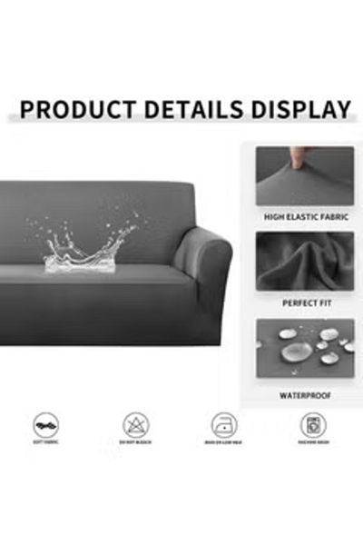 Evory Home Sofa Cover Waterproof 4 Pieces Set of 7 Seater (3+2+1+1) Water Resistant Furniture Protector