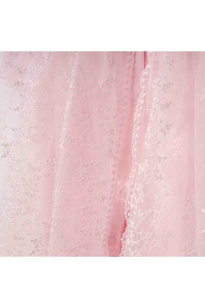 Minimus Newborn Baby Girl Mevlud Cotton Lora Jumpsuit with Hat Tulle Skirt Baby Set Pink Hospital Take-Home