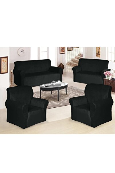 Evory Home Sofa Cover Velvet 4 Pieces Set of 7 Seater (3+2+1+1) Anti Wrinkle ...