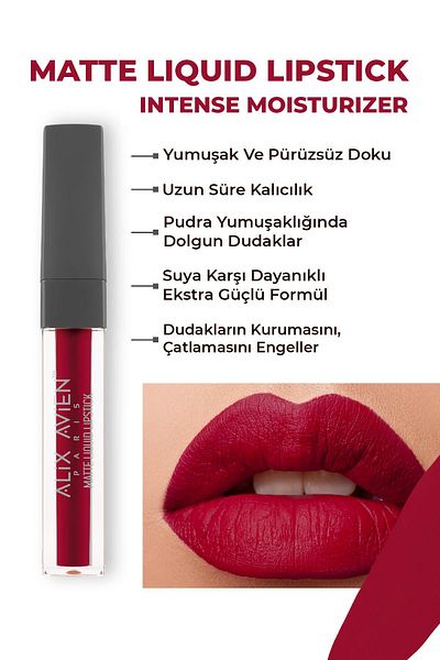 Alix Avien ALIX AVIEN MATTE LIQUID LIPSTICK 523 BERRY RED