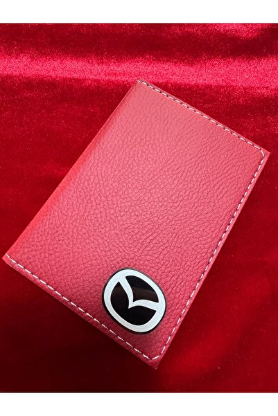 ATTA PAZARLAMA حافظة ترخيص من الجلد الأحمر من زجاج شبكي منقوش، حافظة ترخيص، م...