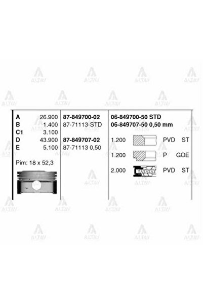 GOETZE PİSTON SEGMAN 0.50 i30 i20 1.4 BENZİN G4FA 77MM