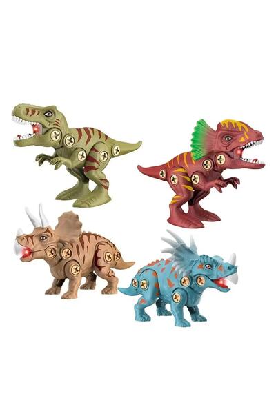 Fab N Funky تجميع الديناصورات المتنوعة بنفسك - قطعتان