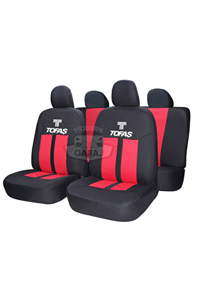Modern Garaj Red-Black Car Seat Cover with Tofaş Logo Compatible with Hawk, B...