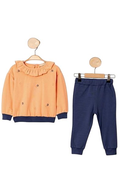 Moonstar Girl's Ruffle Yala Embroidered Button Closure Seasonal Suit
