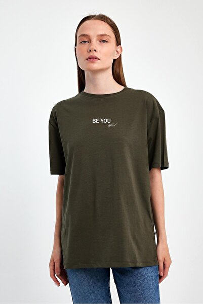 yakamor Γυναικείο μπλουζάκι Oversize με στάμπα