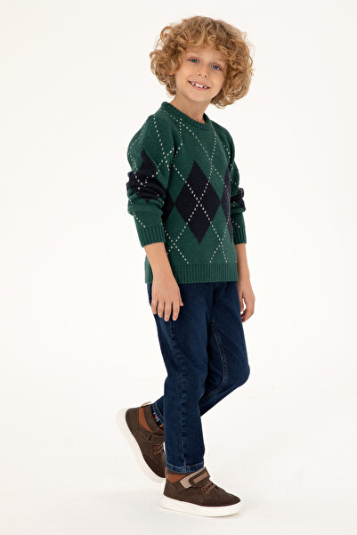 U.S. Polo Assn. سترة للأولاد باللون الأخضر الداكن 50295513 -VR079