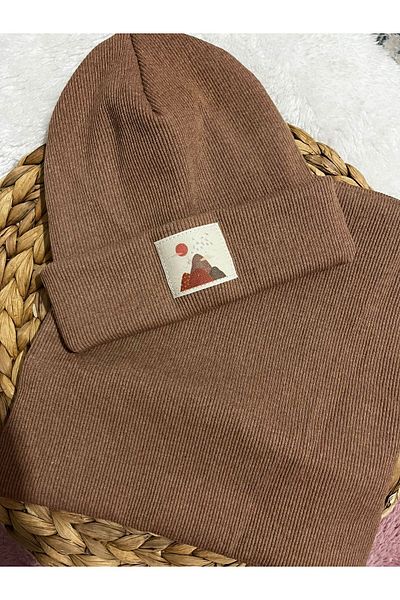 AFRALYAHOME 100% Cotton Ribbon Labeled Baby and Kids Personality Beanie Set