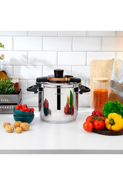 Schafer Optima Pressure Cooker 9 L-Black/Copper