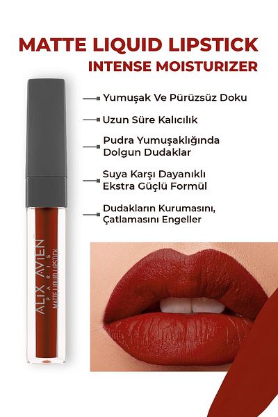 Alix Avien ALIX AVIEN MATTE LIQUID LIPSTICK 524 RUBY RED