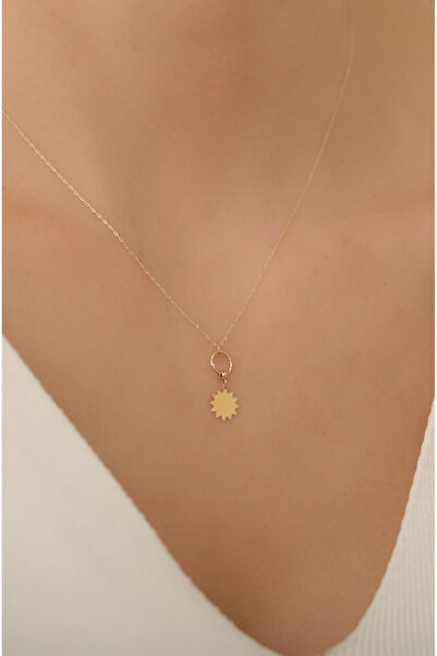 Gianfranco Altın Güneş Kolye