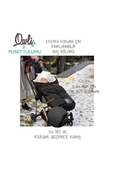 Owli Stroller Overalls Black Pearl 6-36 Months