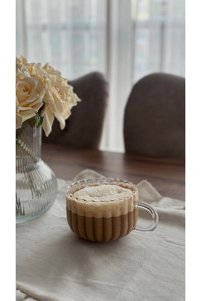 MİMOZA PARK 1 Pcs Pinterest Heat Resistant Nescafe Tea Cup Large Size 500 ml