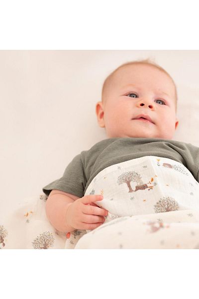 Owli Lovelayers Muslin Set - 2 Layers, 3 Pieces, Forest 70x70 Cm