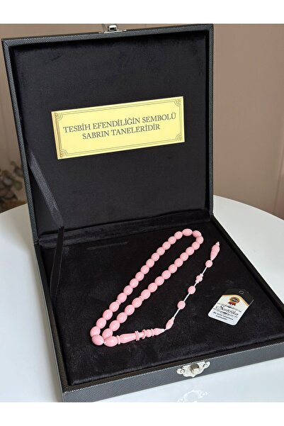 Kehribarstore Mărgele de rugăciune din marmură Koryan roz - Imame Yusuf Erden...