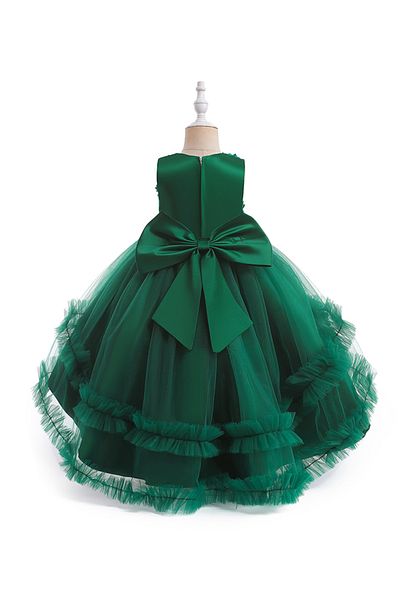 Kookie Kids Sleeveless Tutu Dress - Dark Green