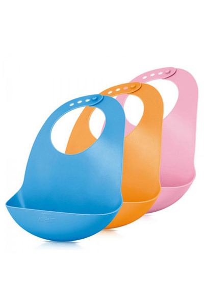 Philips Avent Adjustable Feeding Bib with Crumb Catcher, 6 Months+, Easy Clea...