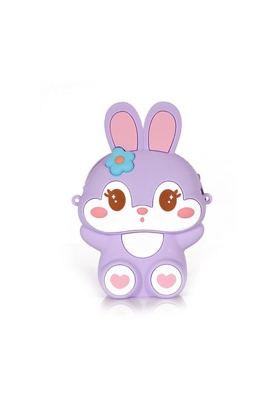 Ogi Mogi Toys Geantă de umăr rotundă colorată cu iepuraș violet