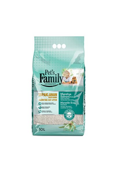 Pets Family Marsilya Sabunu (İnce Taneli) 10 L Kedi Kumu