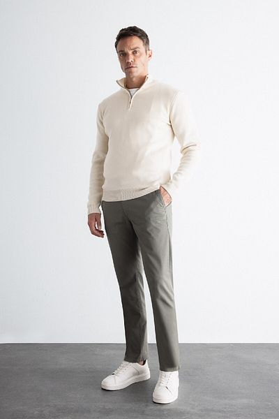 DeFacto Winter-Chinohose aus Segeltuch mit 4 Taschen, Baumwollkleidung C9440ax24au