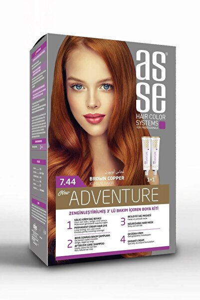 asse Adventure Set Saç Boyası No:7.44 Kumral Bakır