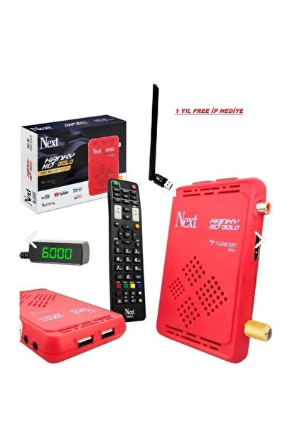 NEXT NEXTSTAR Youtube Destekli Tak Çalıştır Mini Full HD Uydu Alıcısı 1 Yıl Free İp TV Hediye Wifi Anten Hediye