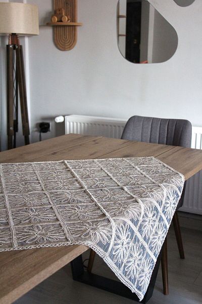 DDHOME 90X90 cm Fiskos Δαντέλα Πλεκτό Τραπέζι - 5001-PAPATYA