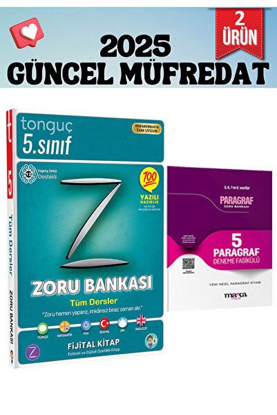 Tonguç Yayınları 2025 Güncel Müfredat 5. Sınıf Zoru Bankası Tüm Dersler Tongu...