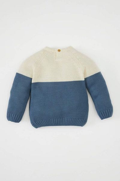 DeFacto Πλεκτό πουλόβερ Baby Boy Color Block Crew Neck C8875a524au