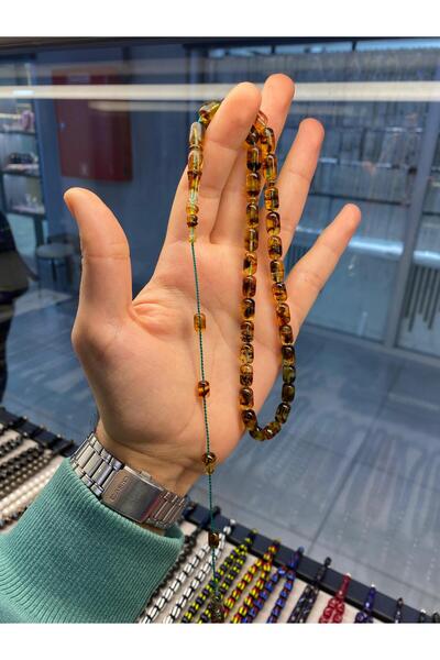 KAPALIÇARŞITESBİHCİSİ DAMLA KEHRİBAR TOPRAK FOSİLLİ EL YAPIMI KOLEKSİYONLUK