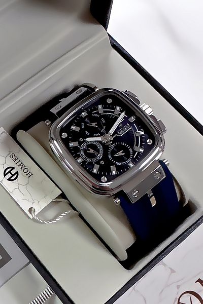 Homies 3 Atm Waterproof Navy Blue Men's Wrist Watch - Gift Bracelet with Silicone Band Hme2040C2