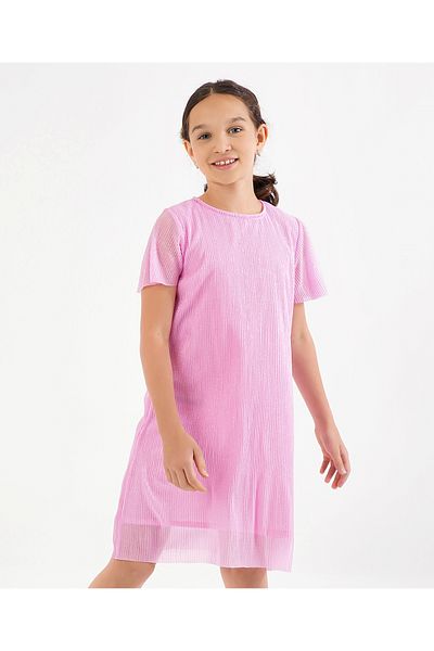 Primo Gino Shimmer Party Dress - Pink