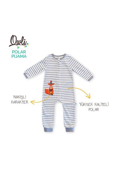 Owli Girl's Gray Fleece Pajamas