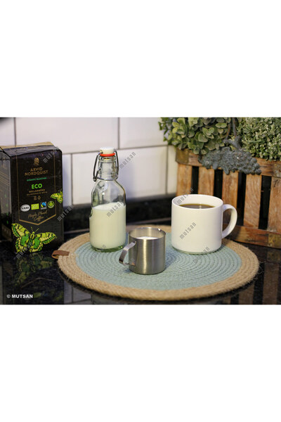 NORREN 304 Paslanmaz Çelik Mini Sütlük No.2 - 90 ml | Küçük Krema ve Süt Potu | Pitcher | Süt Sunum Kabı