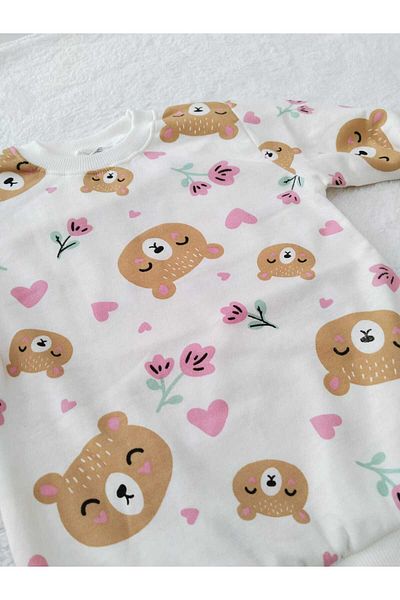 Store Teddy Bear Detailed Girls' Tracksuit Set (Shardonlu)