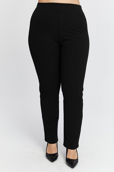 RMG Large Size Winter Cotton Trousers with Elastic Waist Black