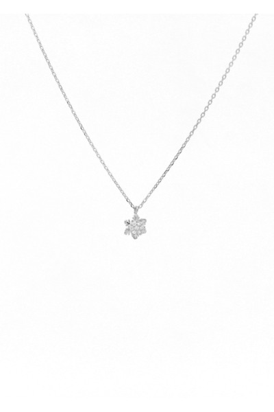 Own Jewelry Kar Tanesi Minimal Kolye Rodyum Kaplama 925 Ayar Gümüş