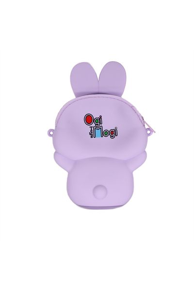 Ogi Mogi Toys Geantă de umăr rotundă colorată cu iepuraș violet