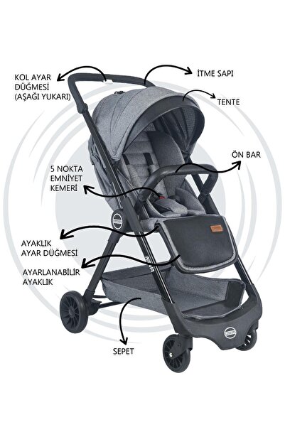 Convers Neva Yeni Nesil Cabin Çifyön Bebek Arabası Bej