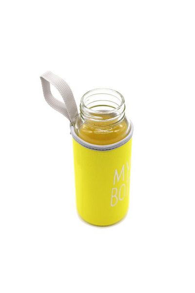 fitmart Yellow Adipa Pr Glass Water Bottle - 500 ml