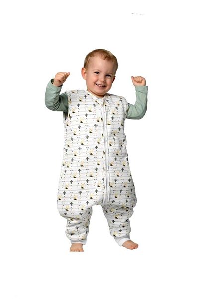 Alpar Tekstil Winter 2.5 Tog Padded Booties-Footed Sleeveless Sleeping Bag with Zipper for Girls and Boys/Fox Yellow