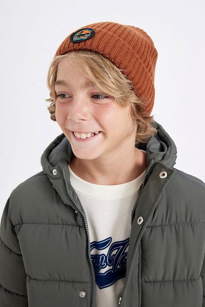 DeFacto Boy's Ribbed Knitted Beanie - C8587A824Wn