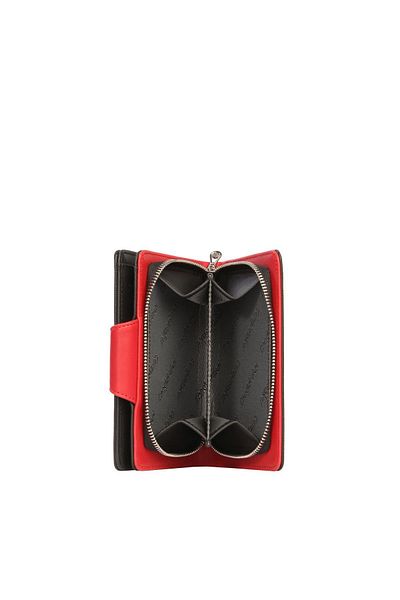 CENGİZ PAKEL Cengiz Pakel Women's Medium Wallet/Portfolio - 65387 - Black/Red