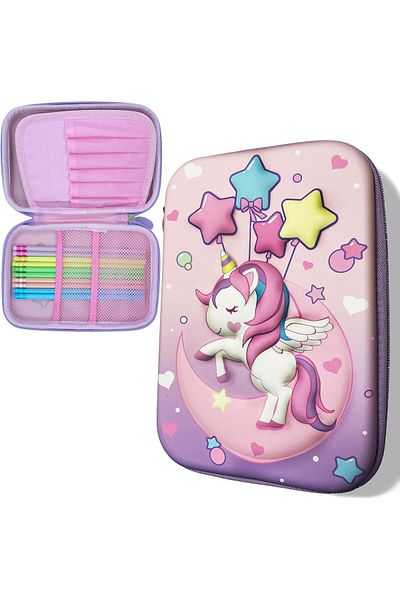 valkyrie Αδιάβροχη μολυβοθήκη 3D Moon Star Big Unicorn