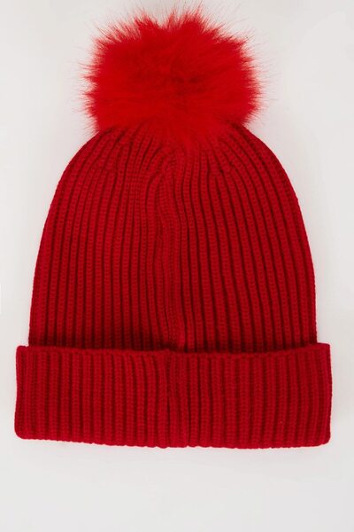DeFacto Girl's Pompom Patterned Beret - C7643A824Wn