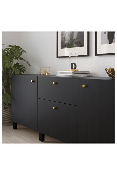 IKEA Eneryda 27 mm 2 Pieces Gold Gold Brass Knob Handle Cabinet Wardrobe Drawer Door Handle Handle